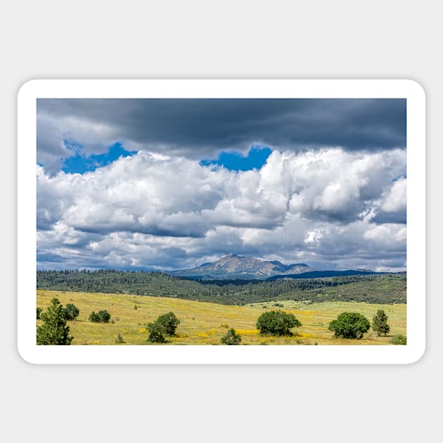 Clouds Build Over Landscape of Chama New Mexico Sticker by Debra Martz